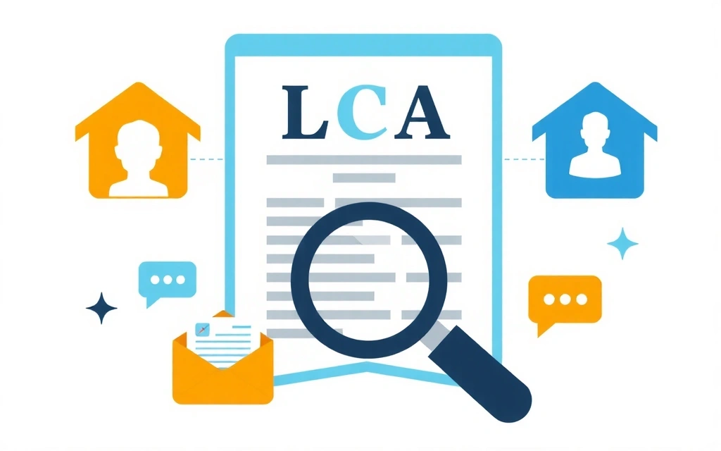 Ilustrație a unui document cu o lupă și simboluri de drepturi de utilizator