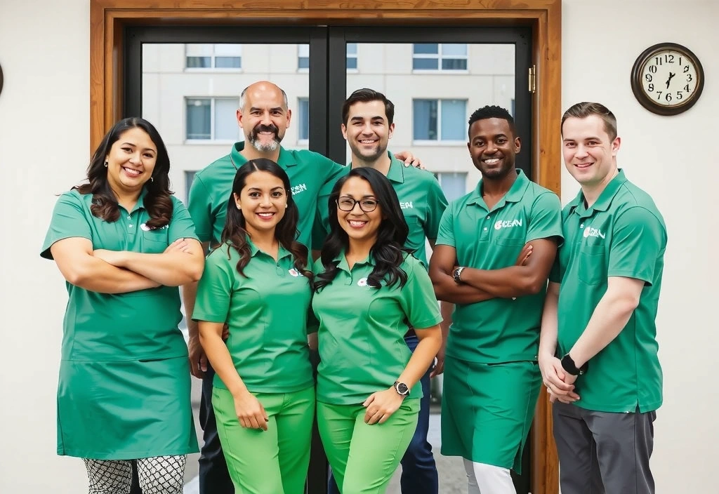 Membrii echipei CityClean zâmbitori și interacționând