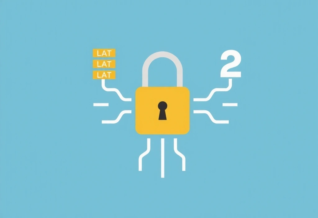 Ilustrație cu un lacăt digital și fluxuri de date sigure, reprezentând protecția datelor